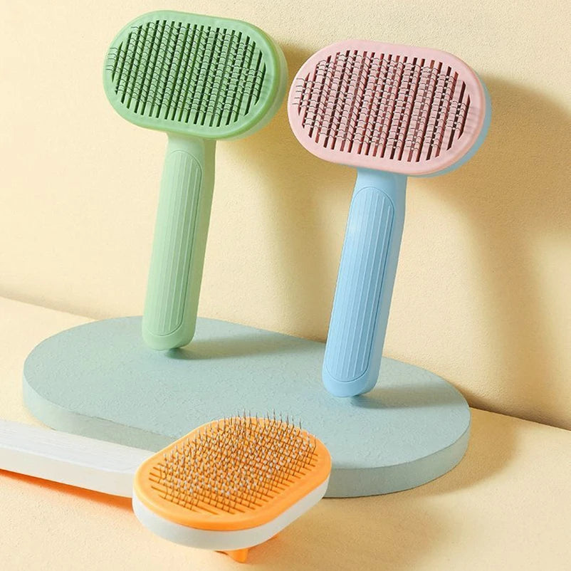 Katzenbürste mit Edelstahlborsten